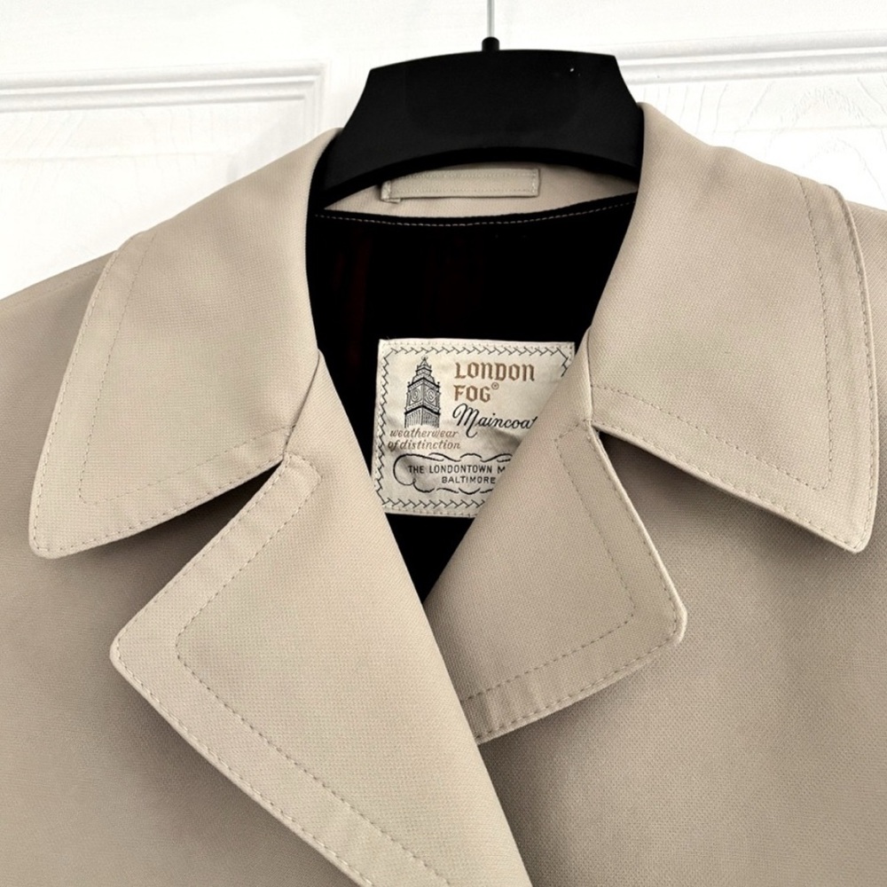 London Fog Beige Trench Coat EXCELLENT CONDITION 46R - Picture 6 of 7